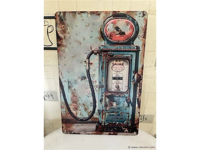 Retrolook metalen sierbord - afbeelding 1 van  1