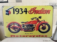 Retrolook metalen sierbord - afbeelding 1 van  1