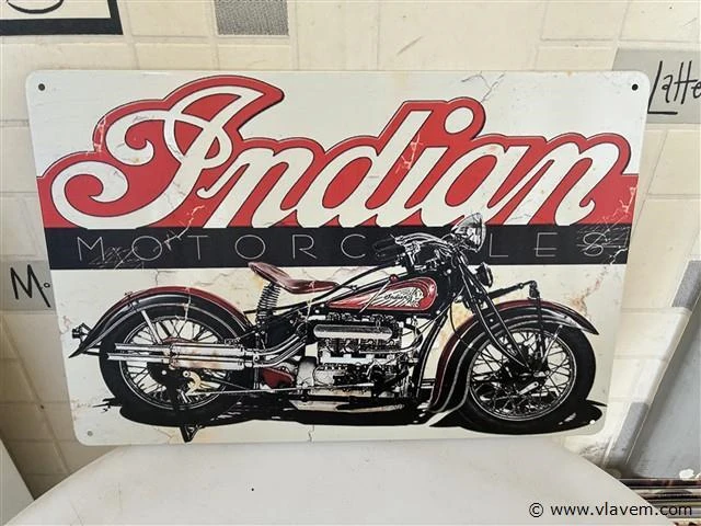 Retrolook metalen sierbord - afbeelding 1 van  1