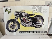 Retrolook metalen sierbord - afbeelding 1 van  1