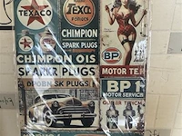 Retrolook metalen sierbord - afbeelding 1 van  1