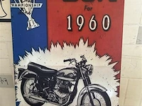 Retrolook metalen sierbord - afbeelding 1 van  1