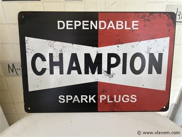 Retrolook metalen sierbord - afbeelding 1 van  1