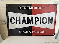 Retrolook metalen sierbord - afbeelding 1 van  1