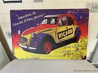 Retrolook metalen sierbord - afbeelding 1 van  1