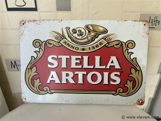 Retrolook metalen sierbord - afbeelding 1 van  1
