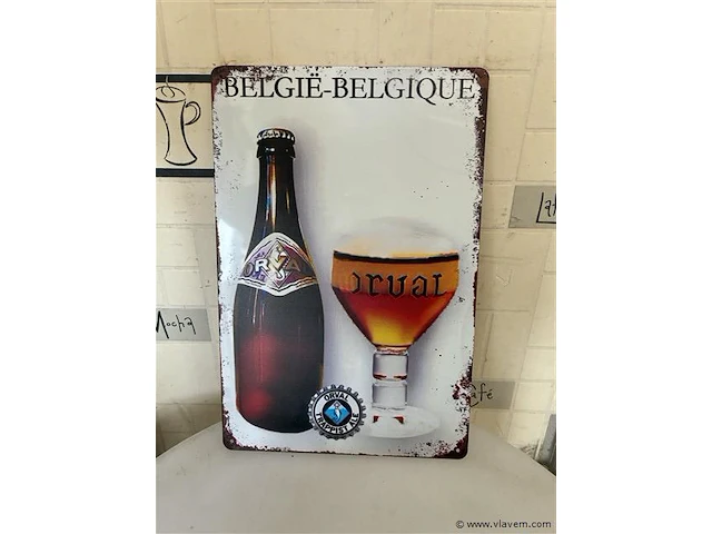 Retrolook metalen sierbord - afbeelding 1 van  1