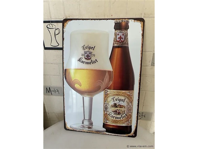 Retrolook metalen sierbord - afbeelding 1 van  1