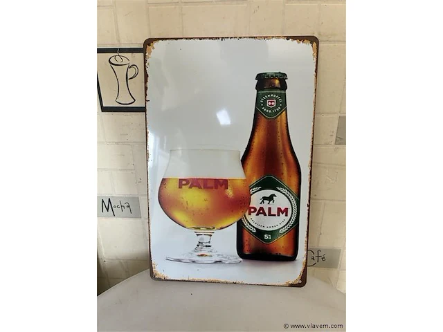 Retrolook metalen sierbord - afbeelding 1 van  1