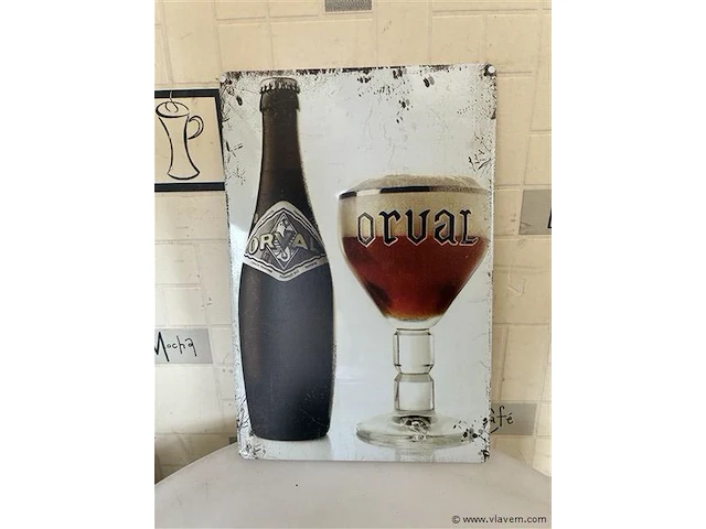 Retrolook metalen sierbord - afbeelding 1 van  1
