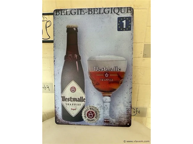 Retrolook metalen sierbord - afbeelding 1 van  1
