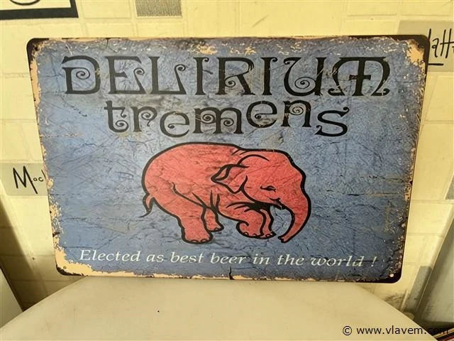 Retrolook metalen sierbord - afbeelding 1 van  1