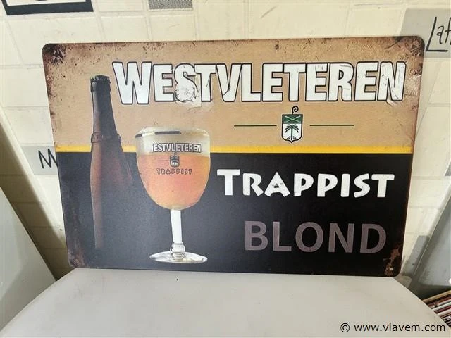 Retrolook metalen sierbord - afbeelding 1 van  1