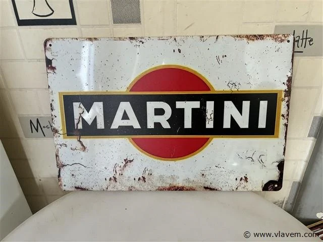 Retrolook metalen sierbord - afbeelding 1 van  1