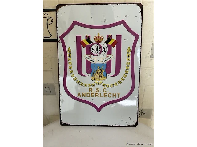 Retrolook metalen sierbord - afbeelding 1 van  1