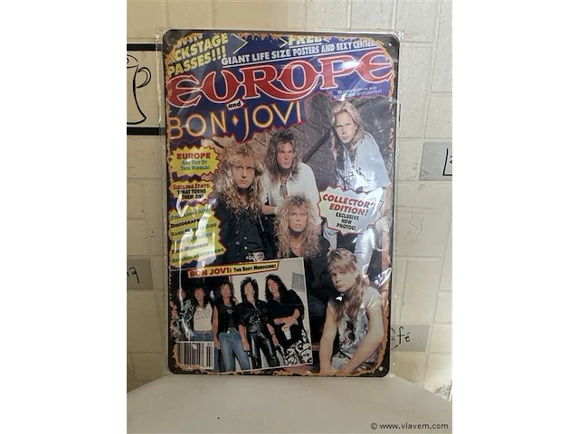 Retrolook metalen sierbord - afbeelding 1 van  1