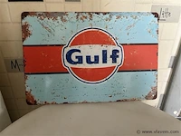 Retrolook metalen sierbord - afbeelding 1 van  1