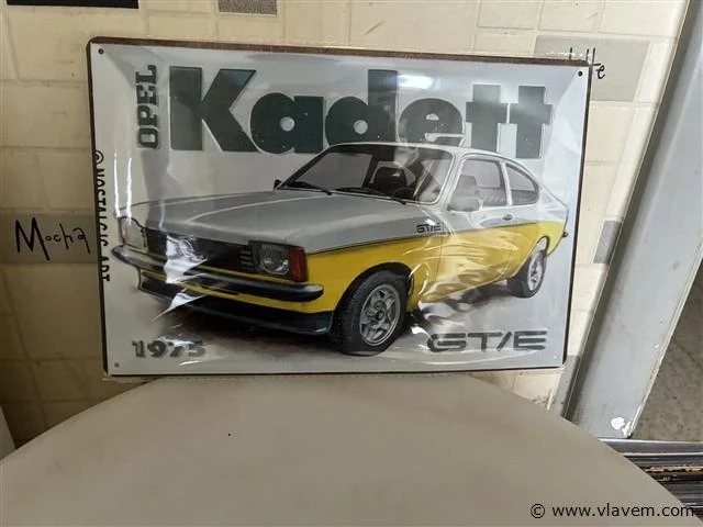 Retrolook metalen sierbord - afbeelding 1 van  1