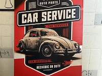 Retrolook metalen sierbord - afbeelding 1 van  1