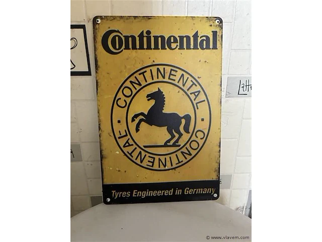 Retrolook metalen sierbord - afbeelding 1 van  1