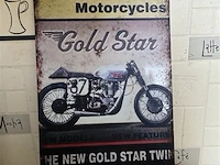 Retrolook metalen sierbord - afbeelding 1 van  1
