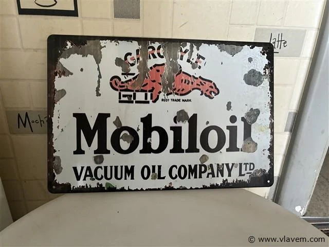 Retrolook metalen sierbord - afbeelding 1 van  1