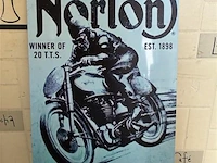 Retrolook metalen sierbord - afbeelding 1 van  1
