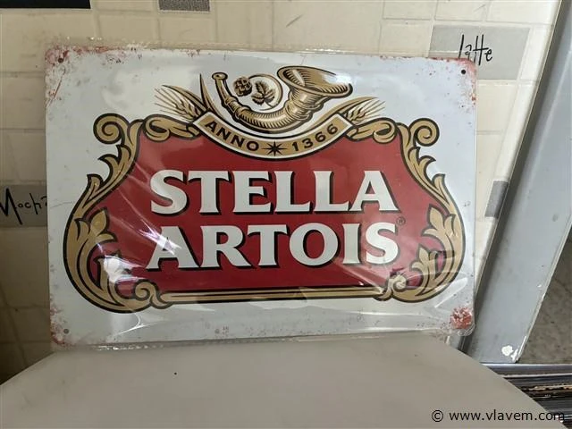 Retrolook metalen sierbord - afbeelding 1 van  1