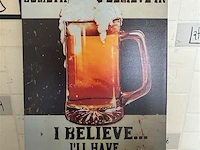 Retrolook metalen sierbord - afbeelding 1 van  1