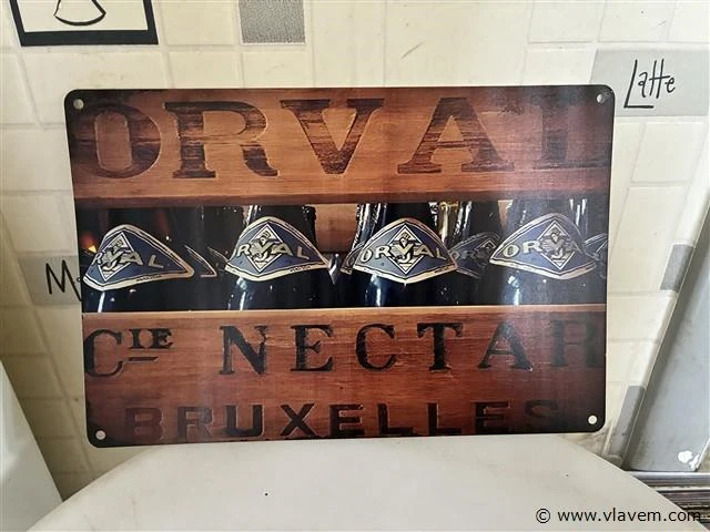 Retrolook metalen sierbord - afbeelding 1 van  1