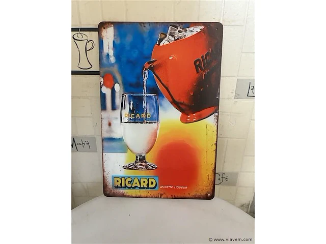 Retrolook metalen sierbord - afbeelding 1 van  1