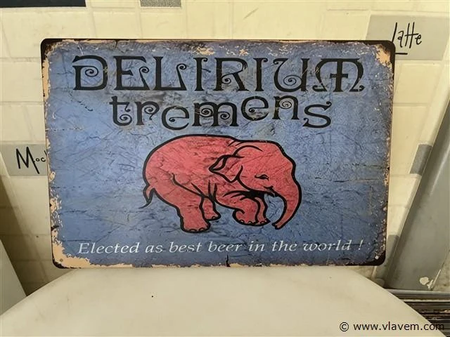 Retrolook metalen sierbord - afbeelding 1 van  1