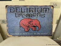 Retrolook metalen sierbord - afbeelding 1 van  1