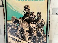 Retrolook metalen sierbord - afbeelding 1 van  1