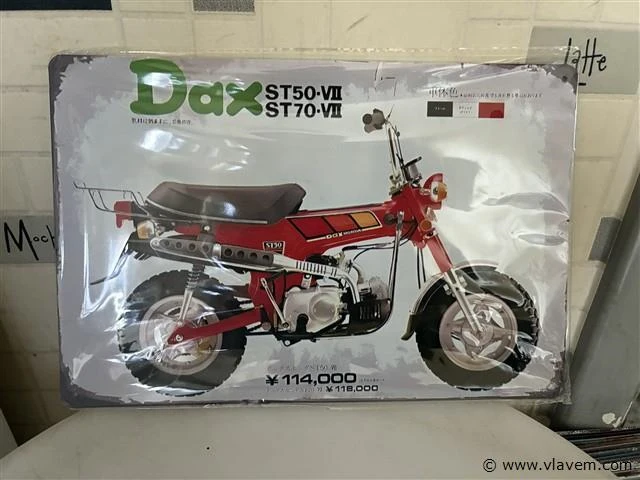 Retrolook metalen sierbord - afbeelding 1 van  1