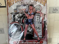 Retrolook metalen sierbord - afbeelding 1 van  1