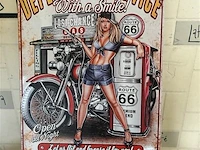 Retrolook metalen sierbord - afbeelding 1 van  1