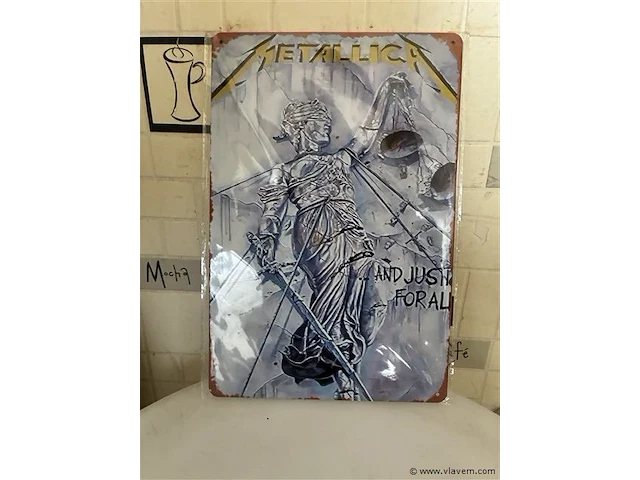 Retrolook metalen sierbord - afbeelding 1 van  1