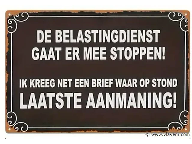 Retrolook sierbord - afbeelding 1 van  1