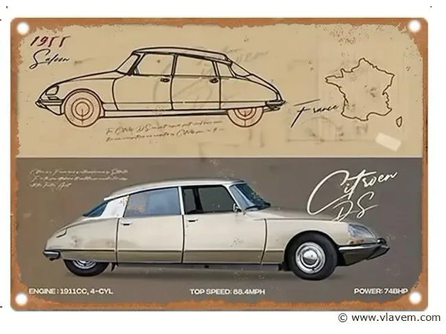Retrolook sierbord - afbeelding 1 van  1