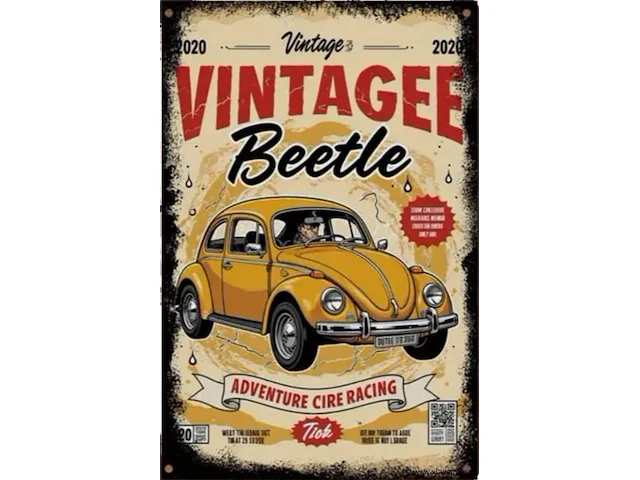 Retrolook sierbord - afbeelding 1 van  1