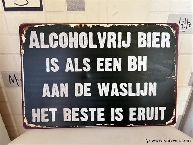 Retrolook sierbord - afbeelding 1 van  1