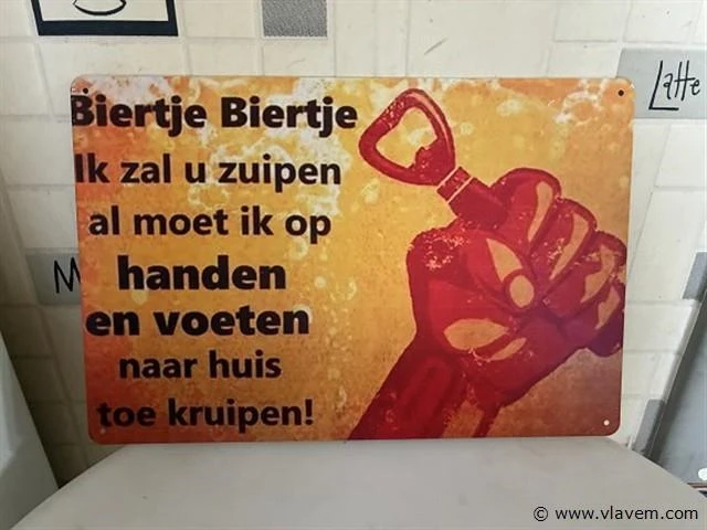 Retrolook sierbord - afbeelding 1 van  1