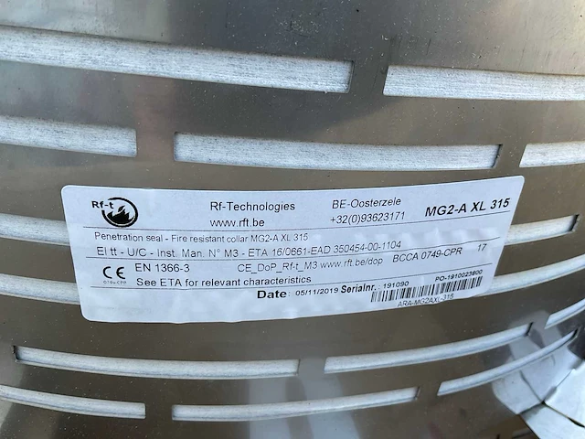 Rf technologies brandwerende opbouwmanchetten mg2-a xl dakmateriaal (7x) - afbeelding 5 van  6
