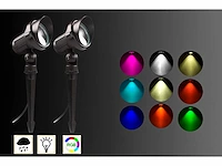 Rgb led-spot – ip54waterdicht – aluminium – ø60 mm – inclusief lamp (x6) - afbeelding 1 van  4