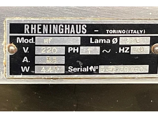 Rheninghaus snijmachine - afbeelding 3 van  5