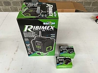 Ribimex bouwplaats radio + 2x batterij - afbeelding 1 van  7