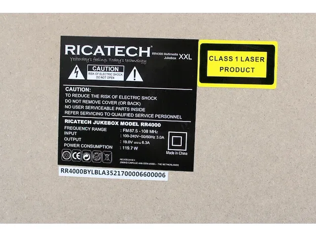 Ricatech retro led jukebox - afbeelding 8 van  8