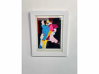 Richard lindner 1969 (after) - kamer te huur,, litho's 71x55 cm - ingelijst . 97x77 cm - afbeelding 1 van  7