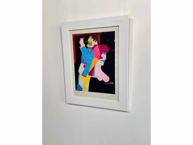 Richard lindner 1969 (after) - kamer te huur,, litho's 71x55 cm - ingelijst . 97x77 cm - afbeelding 2 van  7